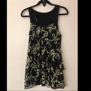 Black ribbon print float tank